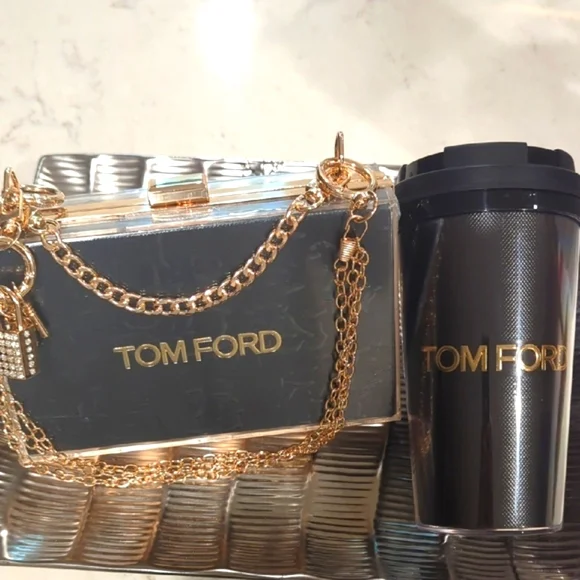 Tom Ford Paper Shopping Bag Transformed Novelty Clutch And cup